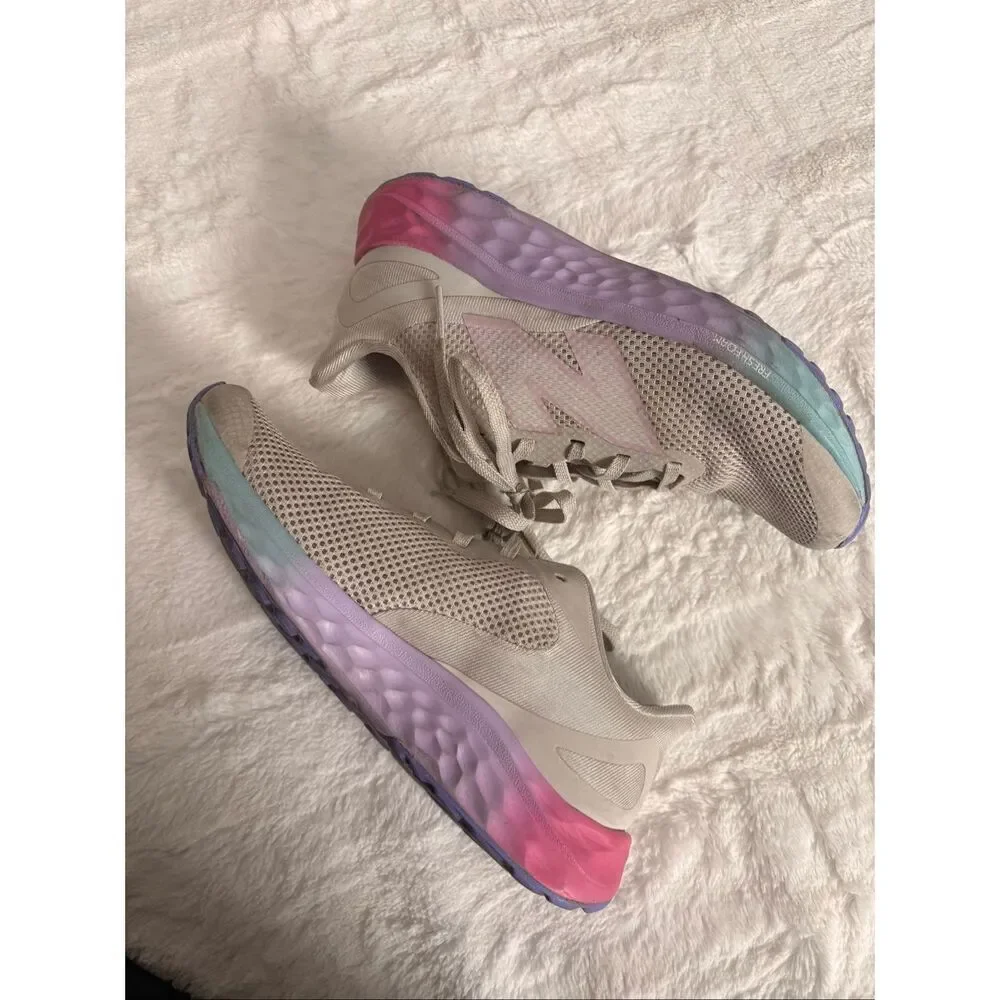 New Balance Fresh Foam 3.5Y Girls Sneakers Pink Purple Ombre